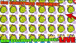  50 HUGES Giveaway New Exclusive Giveaways Pet Simulator X Live MERRY CHRISTMAS