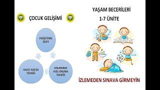 YAŞAM BECERİLERİ 1-7 ÜNİTE PEKİŞTİRME ÖZETİ İZLEMEDEN SINAVA GİRMEYİN