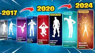 Evolution of Season Dances in Fortnite Season 1 - Season 29