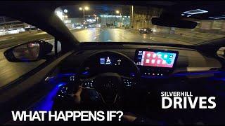 VW ID4 IN REVERSE WHILE DRIVING? Night POV drive + tech problems 4K