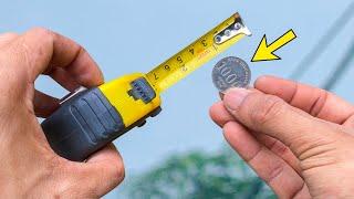 SAVING TIME The Hidden Feature On The Measuring Tape Uses Coins That You Should Know About