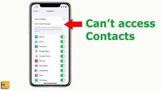 New apps cant access contacts on iPhone  Apps not showing in Contact list iPhone  How to fix