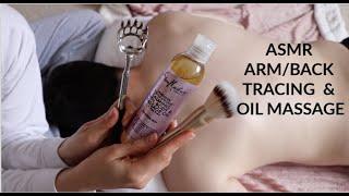ASMR  ARM trace brush & OIL MASSAGE + Bonus Back & Shoulder Massage 
