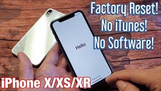 iPhone XXSXR How to Factory Reset No iTunes No Downloading