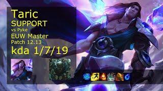 Rank 2 EUW Taric Support Taric vs Pyke