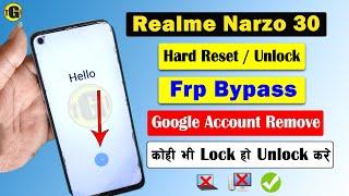 Realme narzo 30 Hard reset Frp Bypass  Pattern unlock  Gmail unlock  Google account unlock