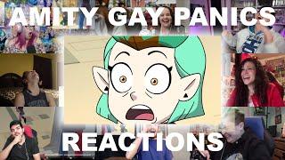 YOUTUBERS REACT AMITY GAY PANICS - The Owl House Season 1 Episode 17 Lumity Reaction Mashup