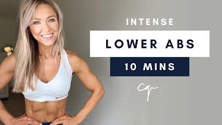 10 Min INTENSE LOWER ABS WORKOUT at Home  No Equipment