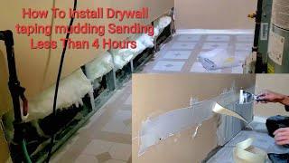 How To Install Drywall Repair Apply Taping Mudding Sanding Baseboaeds Less Than 4 Hours