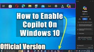How To Enable Copilot on Windows 10  Windows 10 Copilot Enable  Copilot For Windows 10