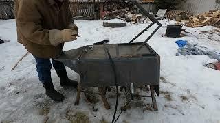 Welding the new wash plant header box