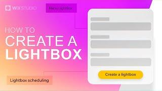 Create Popups  Master Lightboxes in Wix Studio  Tutorial