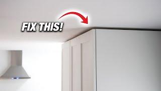 How To Fix GAP Above Cabinets Without Crown Mouldings DIY