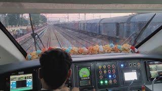 Vande Bharat Express Train-18 Cab Ride view from Loco Pilot Cabin