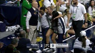 Mabrey TEARS ACL Heartbreaking Moment Helped Off Court SCREAMING In Pain  #7 Notre Dame Irish