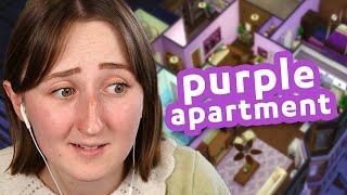 i built an ALL PURPLE apartment in the sims