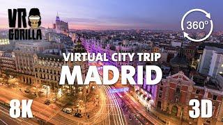 Madrid Spain Guided Tour in 360 VRshort - Virtual City Trip - 8K 360 3D