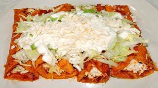 ENCHILADAS ROJAS DE QUESO Y DE POLLO RIQUISIMAS  #CocinablogOficial