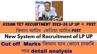 Assam TET LP UP recruitment 2023-24 post কিমান আহিব  Cut off কিমান যাব কেতিয়া আহিব post .