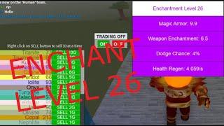 Roblox FIELD of BATTLE Enchant level 26 ep 261