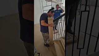 MUST SEE STAIR POST #woodflooring #diy #stairs #howto #flooring #installation #wood  #staircase