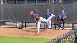Josh Haders bullpen session with the Houston Astros