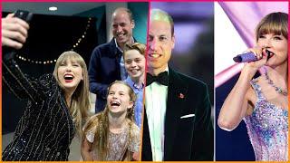 Real speeds Prince William George and Charlotte take a selfie backstage with Taylor Swift A