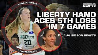 Aja Wilson in tears after emotional loss to Liberty in WNBA Finals rematch  SportsCenter