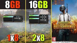 2021 PUBG - 16 GB ram vs 8GB ram