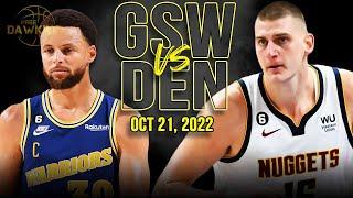 Golden State Warriors vs Denver Nuggets Full Game Highlights  Oct 21 2022  FreeDawkins