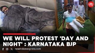 Karnataka opposition MLAs protest through the night at State Assembly