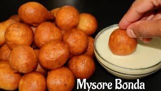 South Indian Style Mysore Bonda  Street Style Chutney recipe South indian snacks recipe in hindi