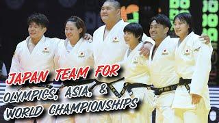 Japan Judo Team for Olympics Worlds and Asian Championships 2024