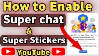 How to enable super chat and super stickers on youtube  Super chat ka option kaise laye