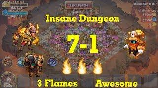 Castle Clash Insane Dungeon 7-1 3 Flames