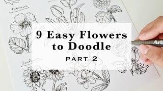 9 Easy Flowers to Doodle Part 2