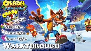 Crash Bandicoot 2 Cortex Strikes Back PC - Walkthrough 102%  All Gems & Platinum Time Relics