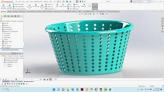 Solidwork Basket Design Tutorial  Plastic Product Design