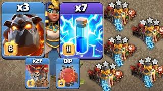 7 Lightning LALO Make it EASY to 3 Star TH16 Bases - Best Th16 Strategies Attack 2024 - Coc