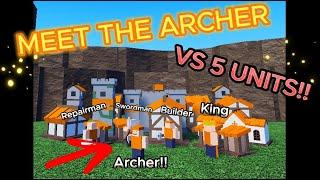 Archer vs All Castle Units  Medieval RTS Roblox