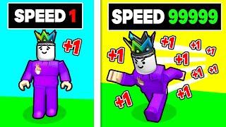 I RAN FASTER Than LIGHT On Roblox BUT Every Second You Get +1 Speed
