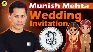 Munish Mehta Wedding Invitation For YouTube Subscribers  Munish Mehta And Gauri Rawat Wedding