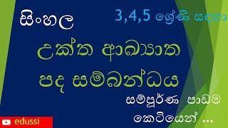 සිංහල - උක්ත ආඛ්‍යාත පද සම්බන්ධය  Sinhala Grammar  Uktha Akyatha Pada Sambandaya