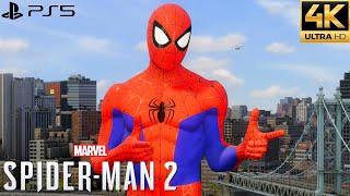 Marvels Spider-Man 2 PS5 - Into The Spider-Verse Suit Free Roam Gameplay 4K 60FPS