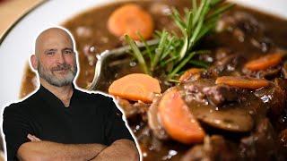 Authentic beef bourguignon - Excellent and easy - Preparation in 15 minutes - Beef carrots