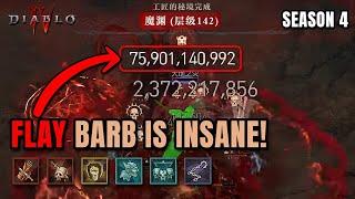 NEW BARBARIAN META? Flay Barb hits for 79 Barbillion in Pit Tier 142 - Diablo 4
