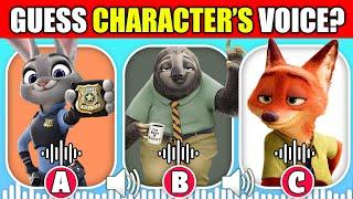 Guess The Voice  Zootopia Animation  Gazelle Finnick Flash Nick Wilde Judy Hopps Chief Bogo