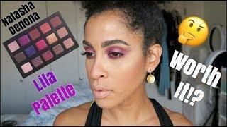 NATASHA DENONA LILA PALETTE  DEMO REVIEW SWATCHES + WEAR TEST  kinkysweat