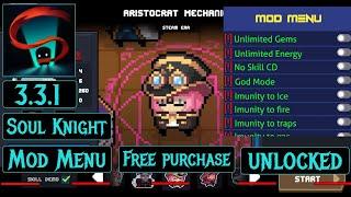 Soul Knight M0Dapk update 3.3.1  Mod menu + Free purchase