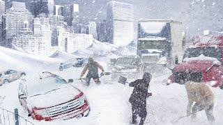 pocalypse in Europe  ️ Cars and homes disappear Terrible snow storm hits Italy and Austria